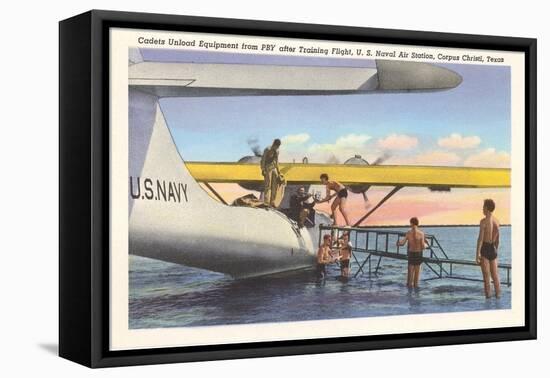 Cadets Unloading PBY, Corpus Christi, Texas-null-Framed Stretched Canvas