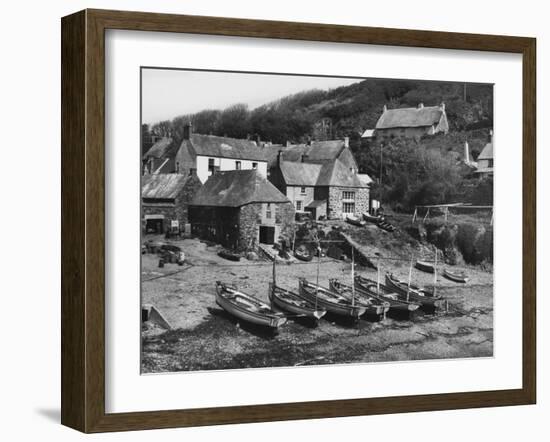 Cadgwith, a Pretty Fishing Village on the Coast of Cornwall, England-null-Framed Photographic Print
