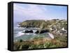 Cadgwith Harbour and Village, Cornwall, England, United Kingdom-Adam Woolfitt-Framed Stretched Canvas