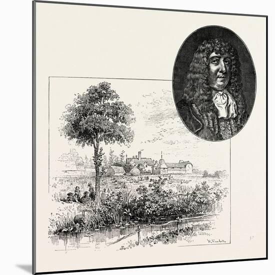 Cadham Hall and the Portrait of Samuel Butler, UK-null-Mounted Giclee Print