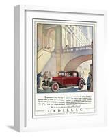 Cadillac Ad, 1928-J.M. Cleland-Framed Giclee Print