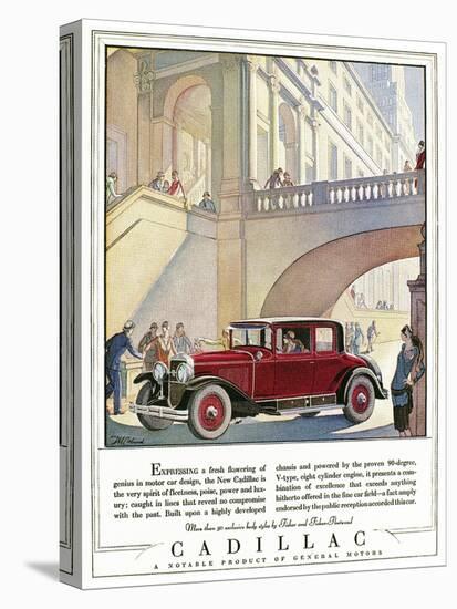 Cadillac Ad, 1928-J.M. Cleland-Stretched Canvas