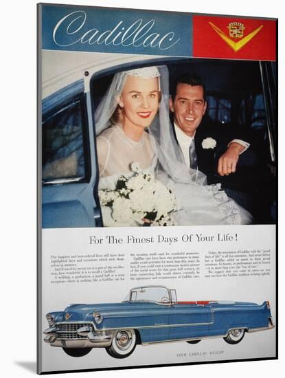 Cadillac Ad, 1955-null-Mounted Giclee Print