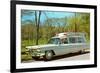 Cadillac Ambulance, Retro-null-Framed Premium Giclee Print