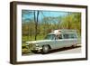 Cadillac Ambulance, Retro-null-Framed Art Print