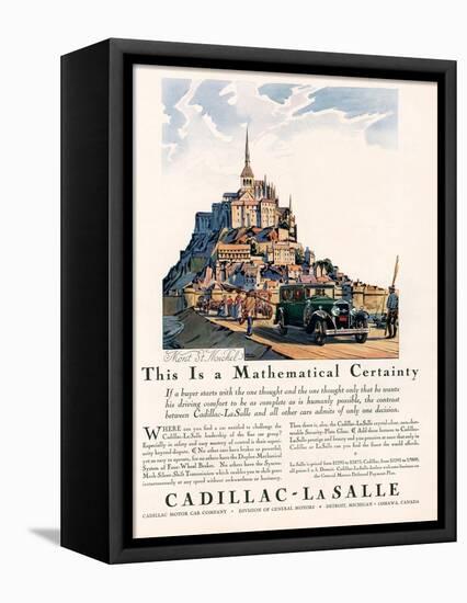 Cadillac La Salle, Magazine Advertisement, USA, 1929-null-Framed Stretched Canvas