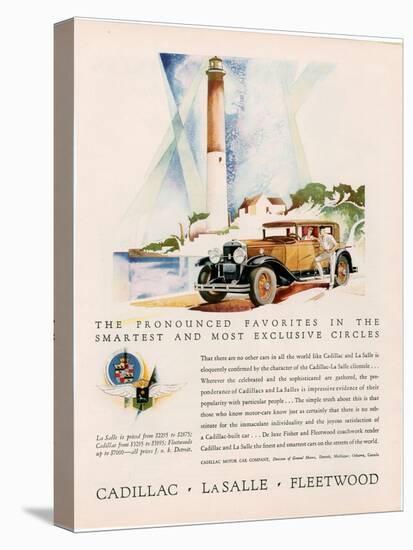 Cadillac La Salle, Magazine Advertisement, USA, 1929-null-Stretched Canvas