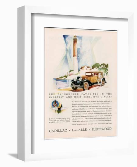 Cadillac La Salle, Magazine Advertisement, USA, 1929-null-Framed Giclee Print