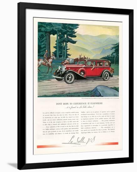 Cadillac La Salle, Magazine Advertisement, USA, 1933-null-Framed Giclee Print