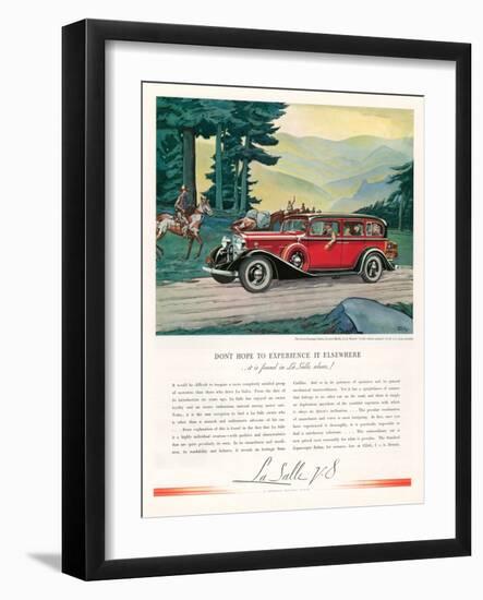Cadillac La Salle, Magazine Advertisement, USA, 1933-null-Framed Giclee Print