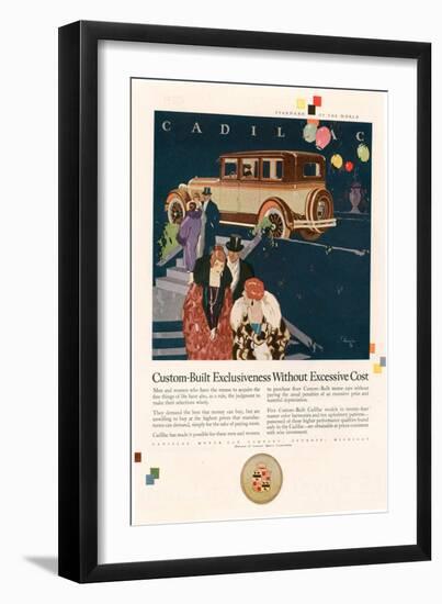 Cadillac, Magazine Advertisement, USA, 1925-null-Framed Giclee Print