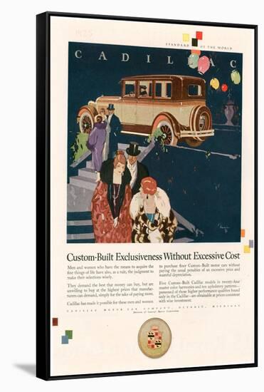 Cadillac, Magazine Advertisement, USA, 1925-null-Framed Stretched Canvas