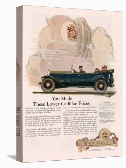 Cadillac, Magazine Advertisement, USA, 1925-null-Stretched Canvas