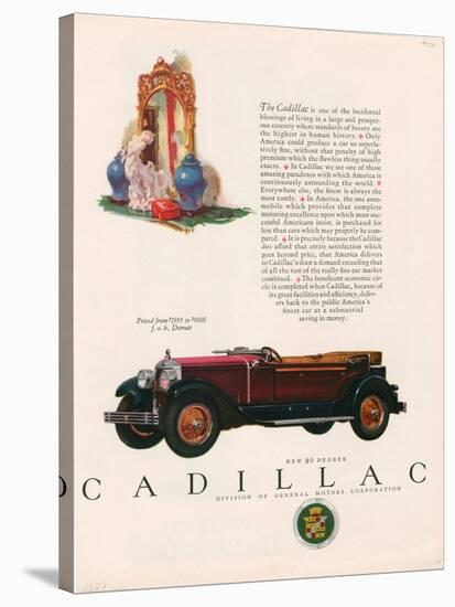 Cadillac, Magazine Advertisement, USA, 1927-null-Stretched Canvas