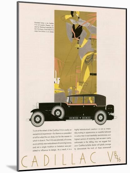 Cadillac, Magazine Advertisement, USA, 1931-null-Mounted Giclee Print