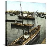 Cadix (Spain), Fishing Boats in the Port-Leon, Levy et Fils-Stretched Canvas