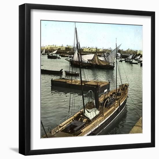 Cadix (Spain), Fishing Boats in the Port-Leon, Levy et Fils-Framed Photographic Print