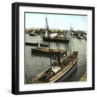 Cadix (Spain), Fishing Boats in the Port-Leon, Levy et Fils-Framed Photographic Print