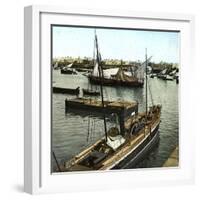 Cadix (Spain), Fishing Boats in the Port-Leon, Levy et Fils-Framed Photographic Print