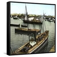 Cadix (Spain), Fishing Boats in the Port-Leon, Levy et Fils-Framed Stretched Canvas