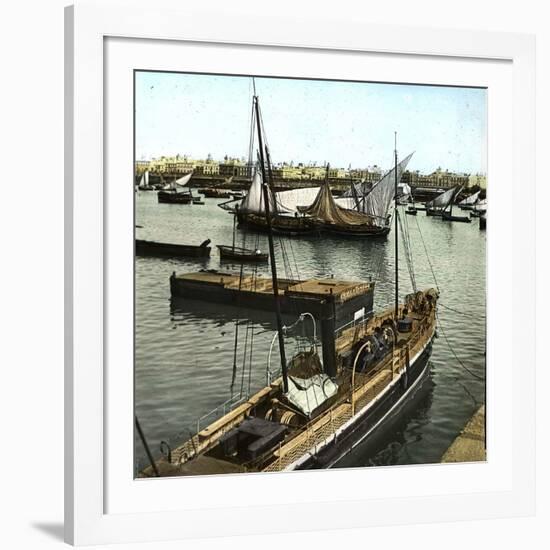 Cadix (Spain), Fishing Boats in the Port-Leon, Levy et Fils-Framed Photographic Print
