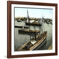 Cadix (Spain), Fishing Boats in the Port-Leon, Levy et Fils-Framed Photographic Print