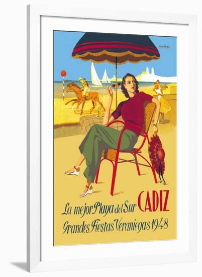 Cadiz, La Mejor Playa del Sur-null-Framed Art Print