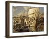 Cadiz Salt Ship, Gloucester Harbor-Frederick John Mulhaupt-Framed Giclee Print