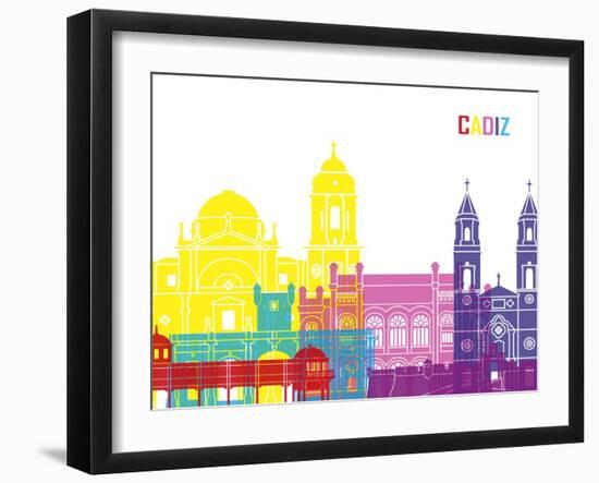 Cadiz Skyline Pop-paulrommer-Framed Art Print