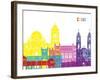 Cadiz Skyline Pop-paulrommer-Framed Art Print