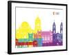 Cadiz Skyline Pop-paulrommer-Framed Art Print