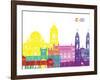 Cadiz Skyline Pop-paulrommer-Framed Art Print