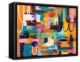 Cadmium orange mindscape-Hyunah Kim-Framed Stretched Canvas