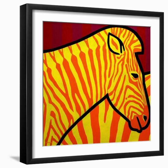 Cadmium Zebra-John Nolan-Framed Giclee Print