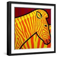 Cadmium Zebra-John Nolan-Framed Giclee Print