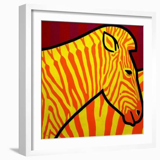 Cadmium Zebra-John Nolan-Framed Giclee Print