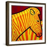 Cadmium Zebra-John Nolan-Framed Giclee Print