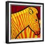 Cadmium Zebra-John Nolan-Framed Giclee Print