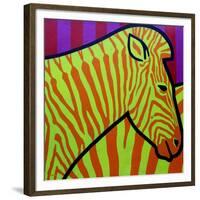 Cadmium Zebra-John Nolan-Framed Giclee Print