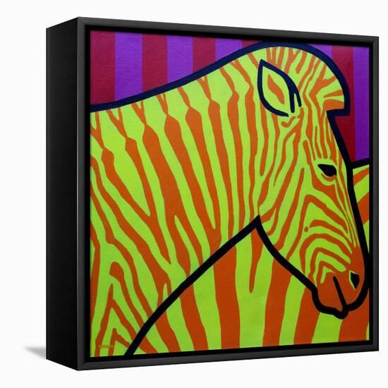 Cadmium Zebra-John Nolan-Framed Stretched Canvas