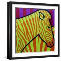 Cadmium Zebra-John Nolan-Framed Giclee Print