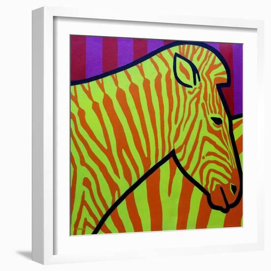 Cadmium Zebra-John Nolan-Framed Giclee Print