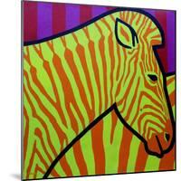 Cadmium Zebra-John Nolan-Mounted Giclee Print