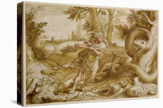 Cadmus About to Attack a Dragon-Hendrik Goltzius-Stretched Canvas