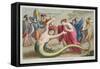 Cadmus into a Serpent, Book IV, Illustration from Ovid's Metamorphoses, Florence, 1832-Luigi Ademollo-Framed Stretched Canvas