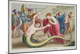 Cadmus into a Serpent, Book IV, Illustration from Ovid's Metamorphoses, Florence, 1832-Luigi Ademollo-Mounted Giclee Print