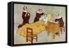 Caedmon Leaving a Feast-George Morrow-Framed Stretched Canvas