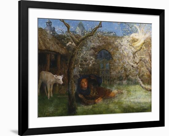 Caedmon's Awakening-Arthur Hughes-Framed Giclee Print