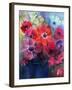 Caen Anemones in a Blue Jug-Karen Armitage-Framed Giclee Print