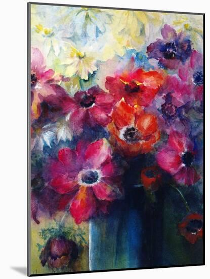 Caen Anemones with Daisies-Karen Armitage-Mounted Giclee Print